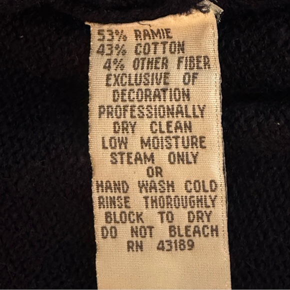 Vintage 90s Susan Bristol Floral Embroidered Cardigan L Cottagecore Grannycore - Picture 8 of 15